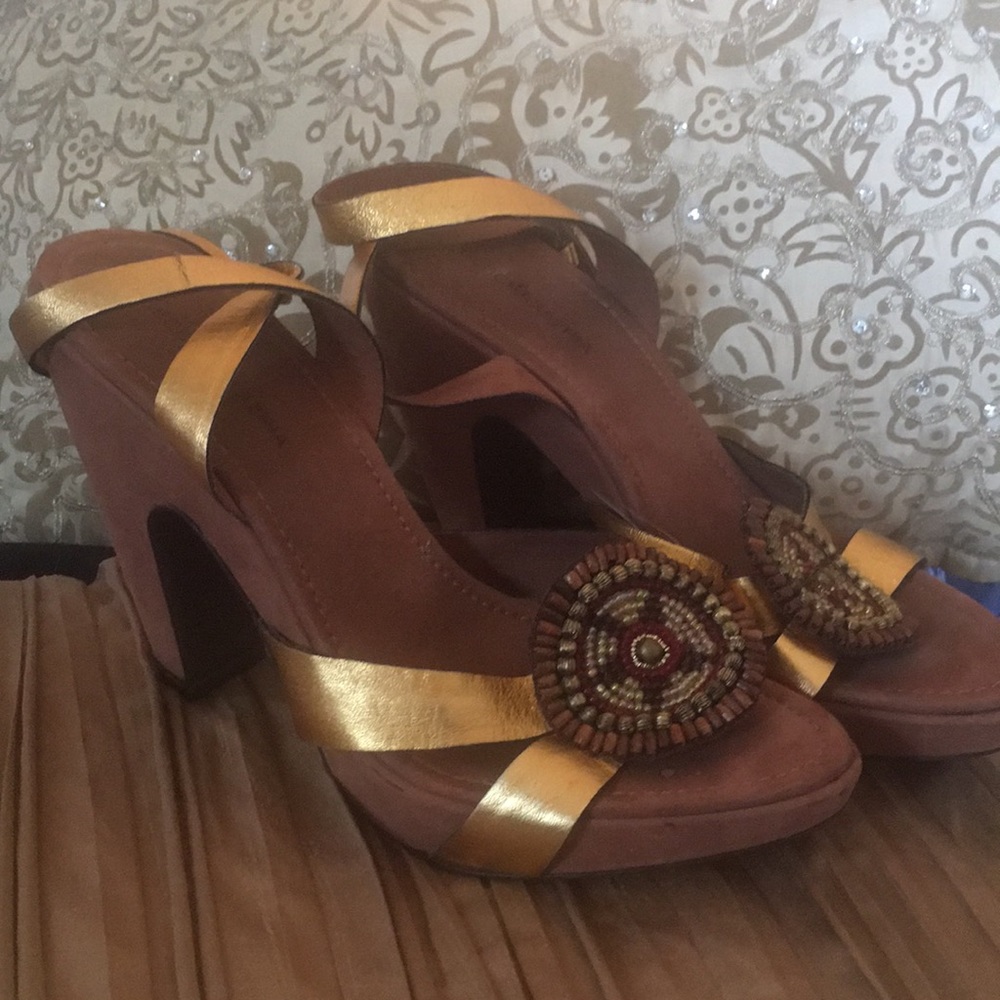 BCBG Maxazria -Wrap Block Heel Sandals